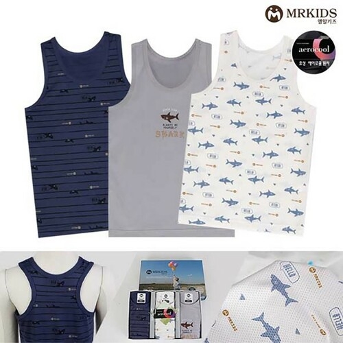 엠알키즈 팝샤크 레이서백 남아 에어로쿨 아동 주니어 런닝 3매