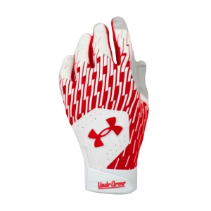 언더아머  1378764105 클린업 배팅장갑 화이트/레드