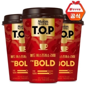 동서식품 맥심 티오피 볼드 에스프레소 라떼 컵커피 300mlx20컵+아이스포장