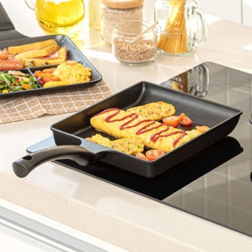 퀸센스  블랙 IH 와이드 사각 계란말이팬