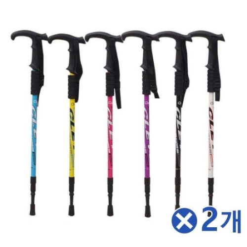 안전한등산 베이직 일자 티자형 등산스틱x2개 가벼운 _WAD41C2