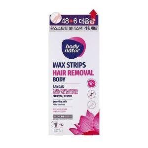 바디네이처 왁스스트립 바디 로터스플라워 보너스팩 팔 다리용 48매