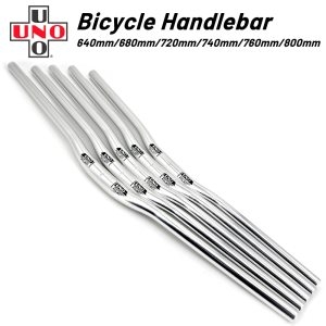 우노  자전거핸들바 스티어링 휠 알루미늄 MTB 도로 핸들 바 라이저 플랫 바 318640 680 720 740 760 800mm