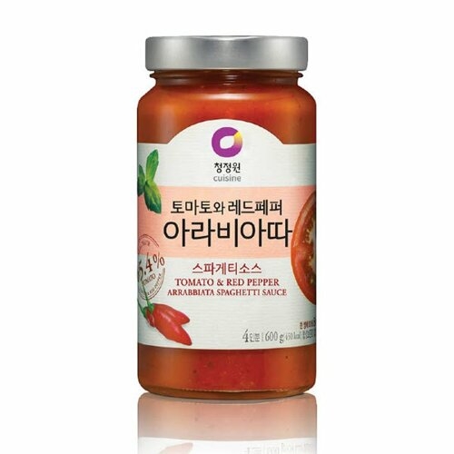청정원 토마토와 레드페퍼 아라비아따 스파게티 소스 600g