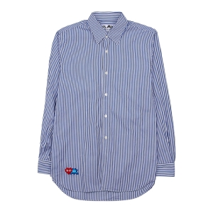 꼼데가르송 럭셔리에비뉴 P1B026 BLUE WHITE STRIPES 스트라이프 긴팔 셔