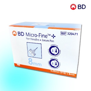 벡톤디킨슨 비디 마이크로파인 멸균 주사침 31G 8mm 100입 320471 인슐린 펜니들 삭센다 주사바늘