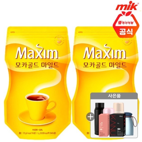 동서식품 맥심 모카골드 리필 170g 2개+텀블러랜덤 id당1개