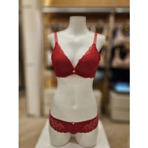 원더브라 레드 브라+레이스 햄팬티SET WBWBR3K14T/WBWPS3K14T-RD
