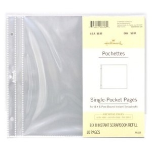 홀마크 Scrapbook refill 스크랩북 포켓 리필지 AR1908