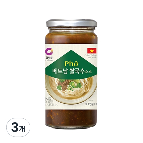 청정원 베트남 쌀국수 소스 370g 3개
