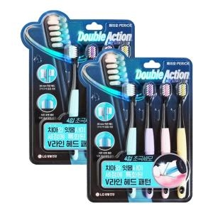 LG생활건강 페리오 더블액션 잇몸케어 초극세모 칫솔