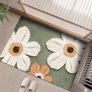 포유 욕실 3D 입체 플라워 화장실 규조토 발매트