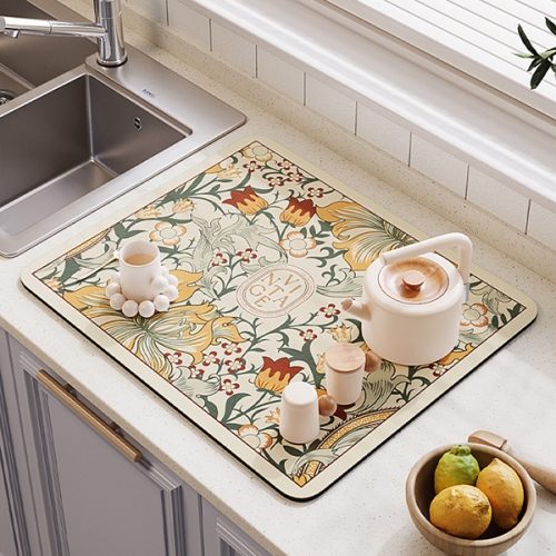 포유  빈티지 건조매트 식기건조대 규조토 드라잉매트