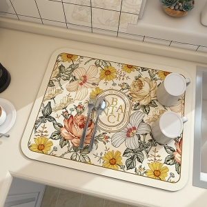 포유  엘리스 규조토 식기 드라잉 매트 설거지 건조 패드