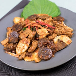 신림 순대타운 미림통통 양념 순대 볶음 2-3인분(순대+곱창+간) 1.150g