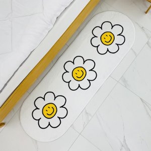 포유 트리플플라워 인테리어 사계절 미니 단모 카페트 거실 러그