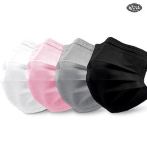 참조은 황사 마스크 국산 일회용 마스크 200매 대형 화이트 블랙 그레이 핑크-비말차단 MB필터 3중구조 덴탈