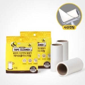 클린비  사선컷팅 돌돌이 테이프클리너 리필 9입 폭10CM