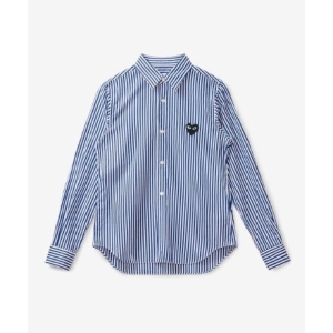 꼼데가르송 꼼데 가르송 AZ-B017-051-1 P1B017 블랙하트 와펜 스트라이프 셔츠