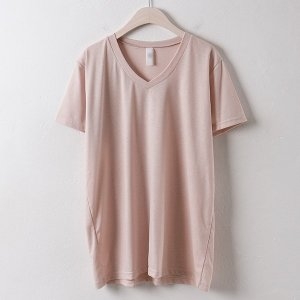 아이우먼 데일리 브이 반팔 티 GO0214RM804 빅사이즈 사이즈에서 자유로운 그녀~
