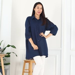 아이우먼 아이우먼 박시 롱 베이직 셔츠 WW003RM803 빅사이즈 사이즈에서 자유로운 그녀~
