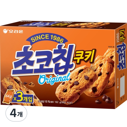 오리온 초코칩 쿠키 192g[4개]