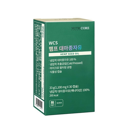 뉴트리코어 WCS 햄프 대마종자유 1100mg 30캡슐