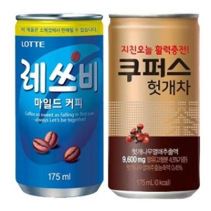 레쓰비 마일드 175ml 30개 + 쿠퍼스 헛개차 175ml 30개