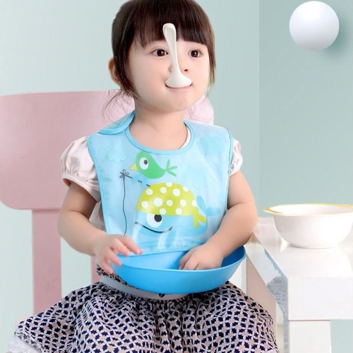 이유식턱받이 롤링턱받이 아기 유아 식사 선택 고래 이유식 받침 분리 방수턱받이 턱받이 LW7C02D7