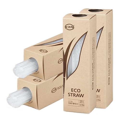 슈가랩  환경마크 인증 빨대 (대) 2종+(중) 2종