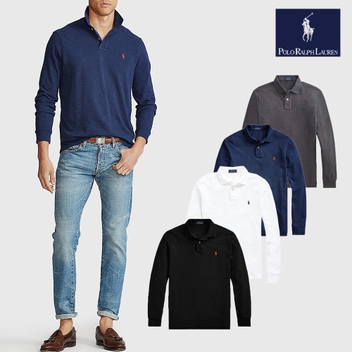 폴로랄프로렌 커스텀슬림핏 긴팔 PK 카라티셔츠