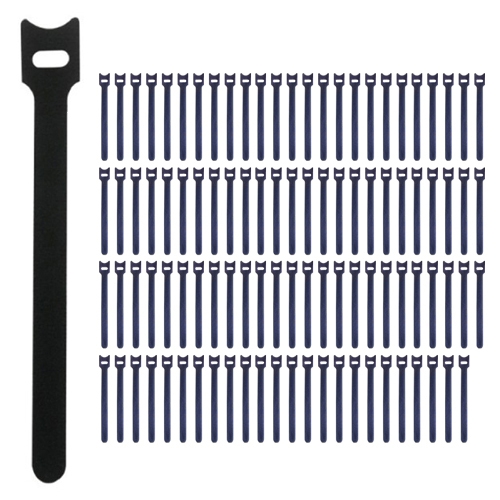 디오셀  깔끔 선정리 찍찍이 케이블타이 블랙 100개