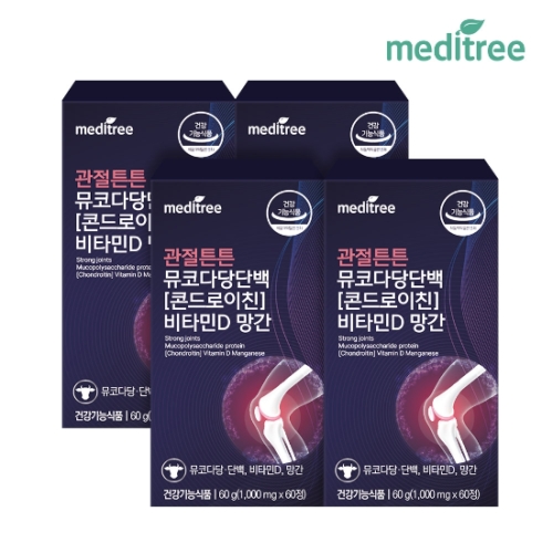 메디트리 관절튼튼 뮤코다당단백 콘드로이친 비타민D 망간 1000mg 60정