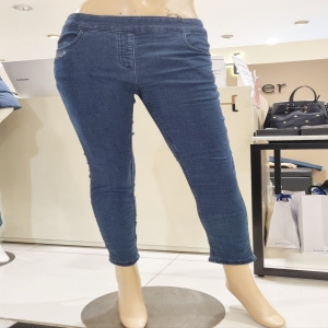 올리비아하슬러 사이드 포켓 레터링 포인트 스키니핏 데님팬츠_OHBWDP901