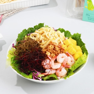 포켓샐러드  뜯어서 바로 먹는 쉬림프씨위드 두부면 샐러드