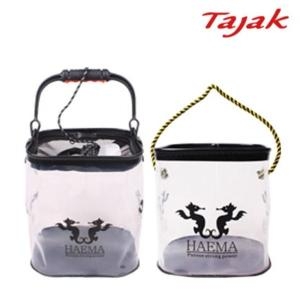 해마  EVA접이식 투명두레박 21CM 끈 클린 낚시밑밥통 _W1FFE11