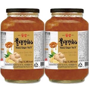 꽃샘식품 꽃샘 꿀생강차 2kgX2개+안전포장