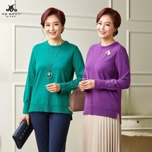 마담엘레강스 캔디 소매 핫픽스 니트 K211KBL04