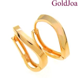 메디쉬재팬 럭셔리 15mm 굴곡 원터치 14k귀걸이 mk-ce2063L