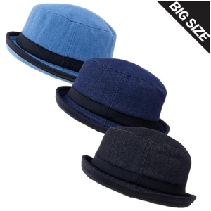 마메든 빅사이즈 청지 포크파이 중절모자 버킷햇 3c/2way 큰 신사 중년남성 벙거지 Y14321