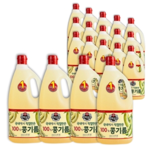 CJ 백설 콩기름 1.8L 19개 식용유,튀김