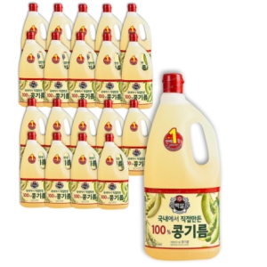 CJ 백설 콩기름 1.8L 20개 간식,대두유