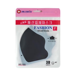 헬스텍코리아 닥터체크 사계절 패션입체마스크 블랙