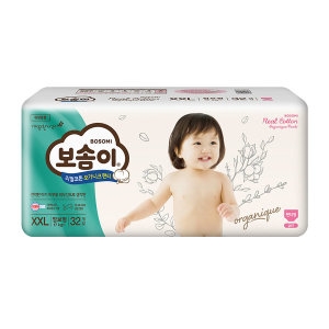 보솜이 리얼코튼 오가니크 팬티형 점보형-여아용