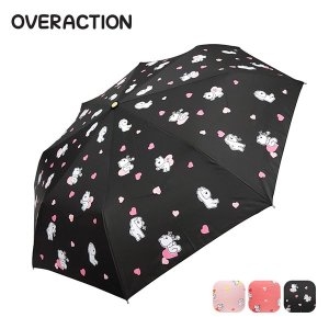 오버액션토끼 하트뿜뿜패턴 완전 자동 우산_IUOAU70004