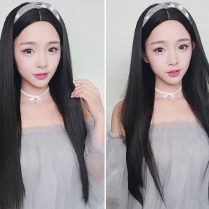 보드미 긴머리 통가발 생머리 스타일 상품선택 쉬미트 통 가발 다크브라운 망 없음 W0EBFEA 긴머리 통가발 생머리 스타일