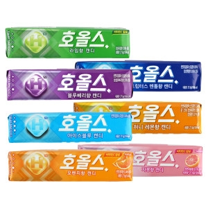 호올스  허니레몬/멘톨/블루베리/아이스블루/자몽/라임/오렌지 27.9g 캔디