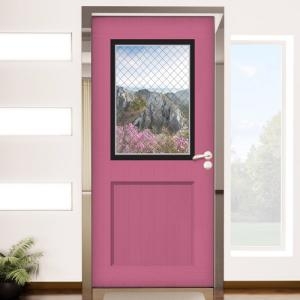 디버거 바보사랑 꽃이핀산_현관문시트지