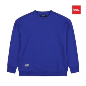 인터크루 남성 등판 레터링 루즈핏 맨투맨_블루_ITU3RO03ABL