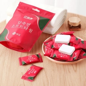 에코벨  순면 압축 타올 92g